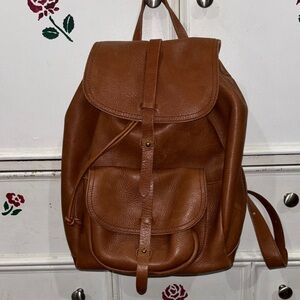Madewell Lorimer Full Size Leather Backpack Cognac Brown G2015 Madewell | Bags | Madewell Lorimer Leather Backpack G25  main image 2